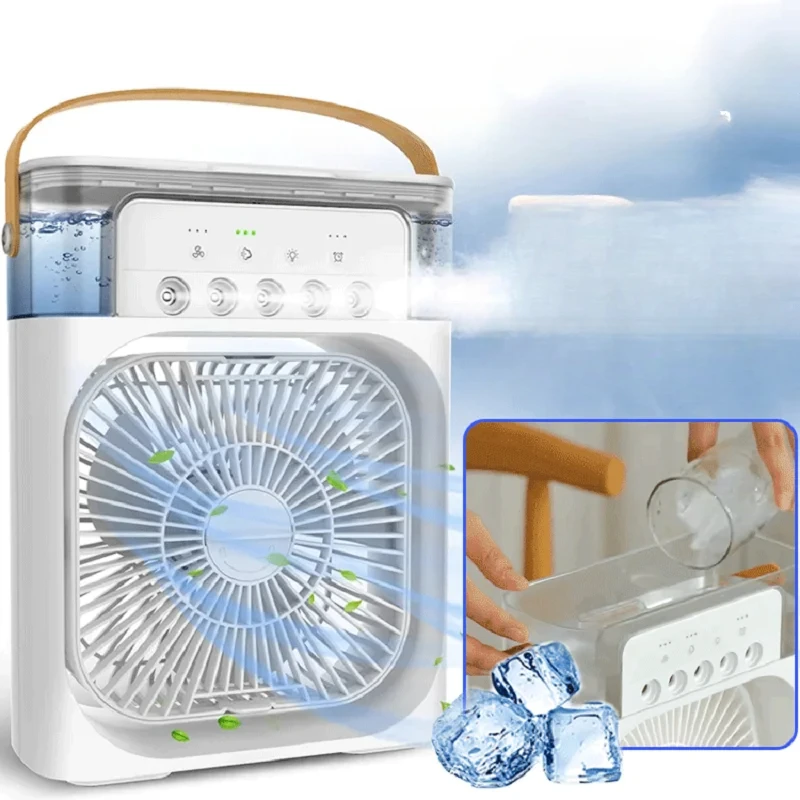 

For 2022 Multifunction Water Spray Mist Fan Air Cooler fan USB Electric Fan Portable Air Conditioner Humidifier for Home