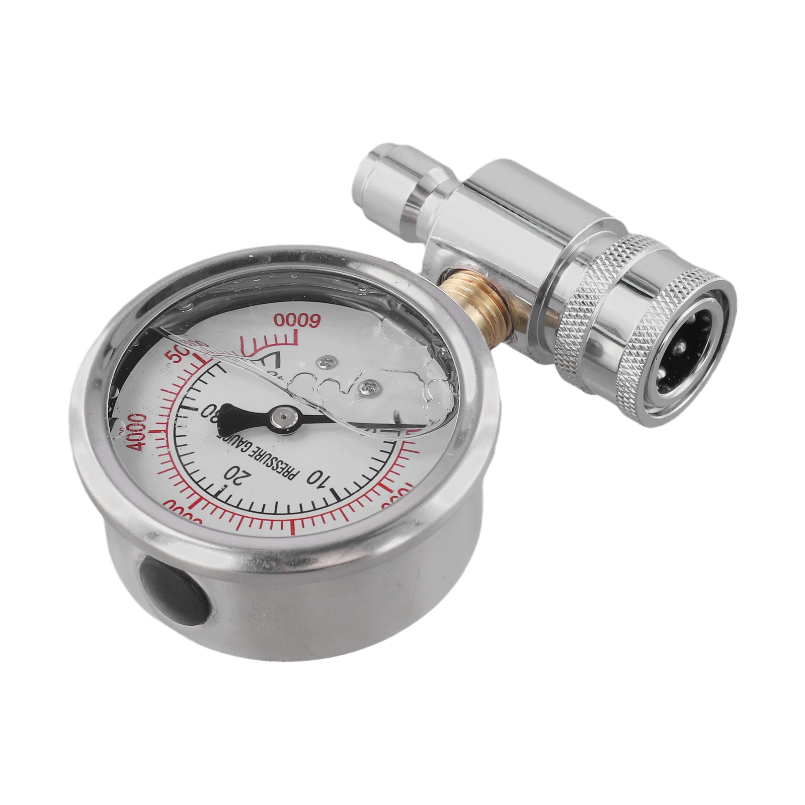 Pressure Gauge High Pressure Measurement Long-Term Reliability For High-Pressure Washers Quick Connect 10.5 X 6.8 X 3cm
