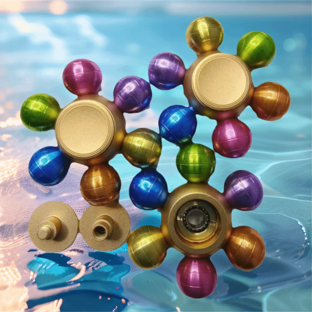 

Silent Bearing Fingertip Gyro Mechanical Rotator Design Metal Material Hand Spinner Gearwheel PLA 360° Roatating