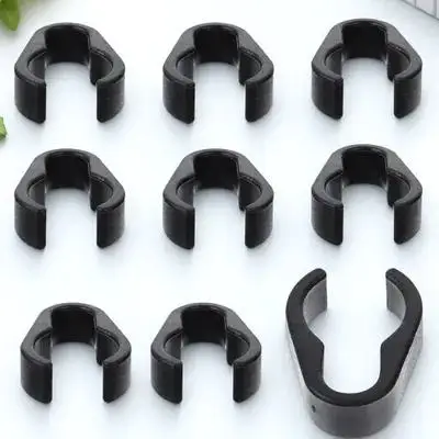 10 قطعة كابل ميكروفون تخزين كليب دائم البلاستيك حامل الميكروفون المنظم تصميم بسيط منظم الكابلات مقاطع بلاستيكية مشبك الحبل