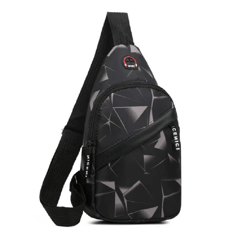 Men\'s Multifunction Shoulder Bag Messenger Oxford Cloth Chest Bags Anti-theft Crossbody USB Charging Waterproof Waist Pack