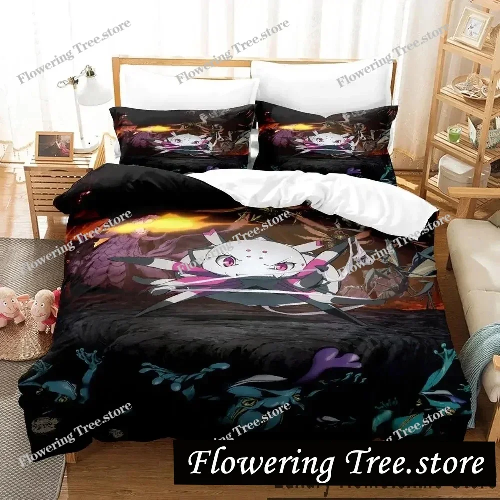 3D Print Anime Kumoko So I'm a Spider So What Bedding Set Boys Girls Twin Queen King Size Duvet Cover Pillowcase Bed boys Adult 6