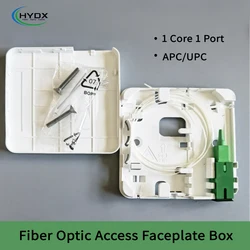 2120-T-1 Fiber Optic Access Faceplate Box SC With Fiber Pigtail And Adapter Electrical Junction Box Wall-Mount Wiring Enclosure
