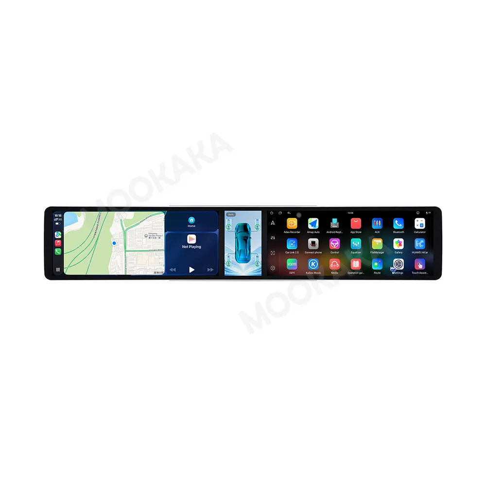 Android 15 Dual 12.3 Inch Triple Screen For Volkswagen Passat 2016-2018 Auto Stereo Radio Multimedia Player GPS Wireless CarPlay