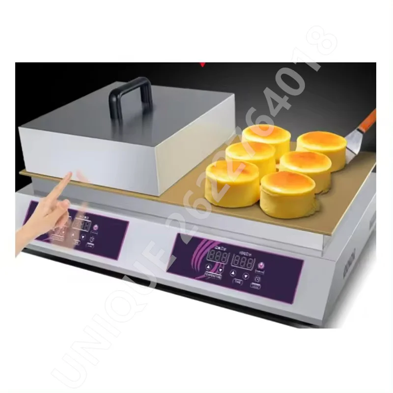 

110/220V Commercial Double Pan Digital Display Souffle Machine Fluffy Japanese Souffle Pancakes Maker Machine