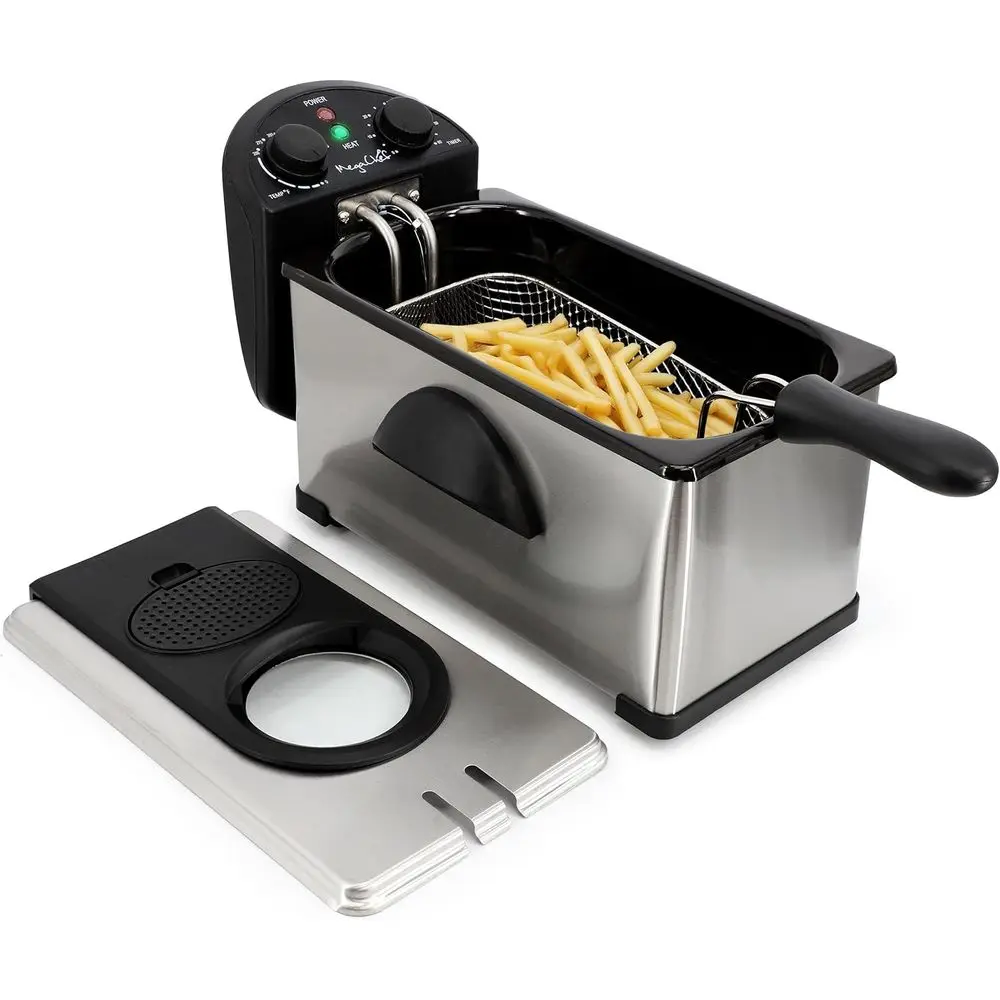 

Электрическая фритюрница с регулируемым контролем температуры и таймером (3,17 литра)