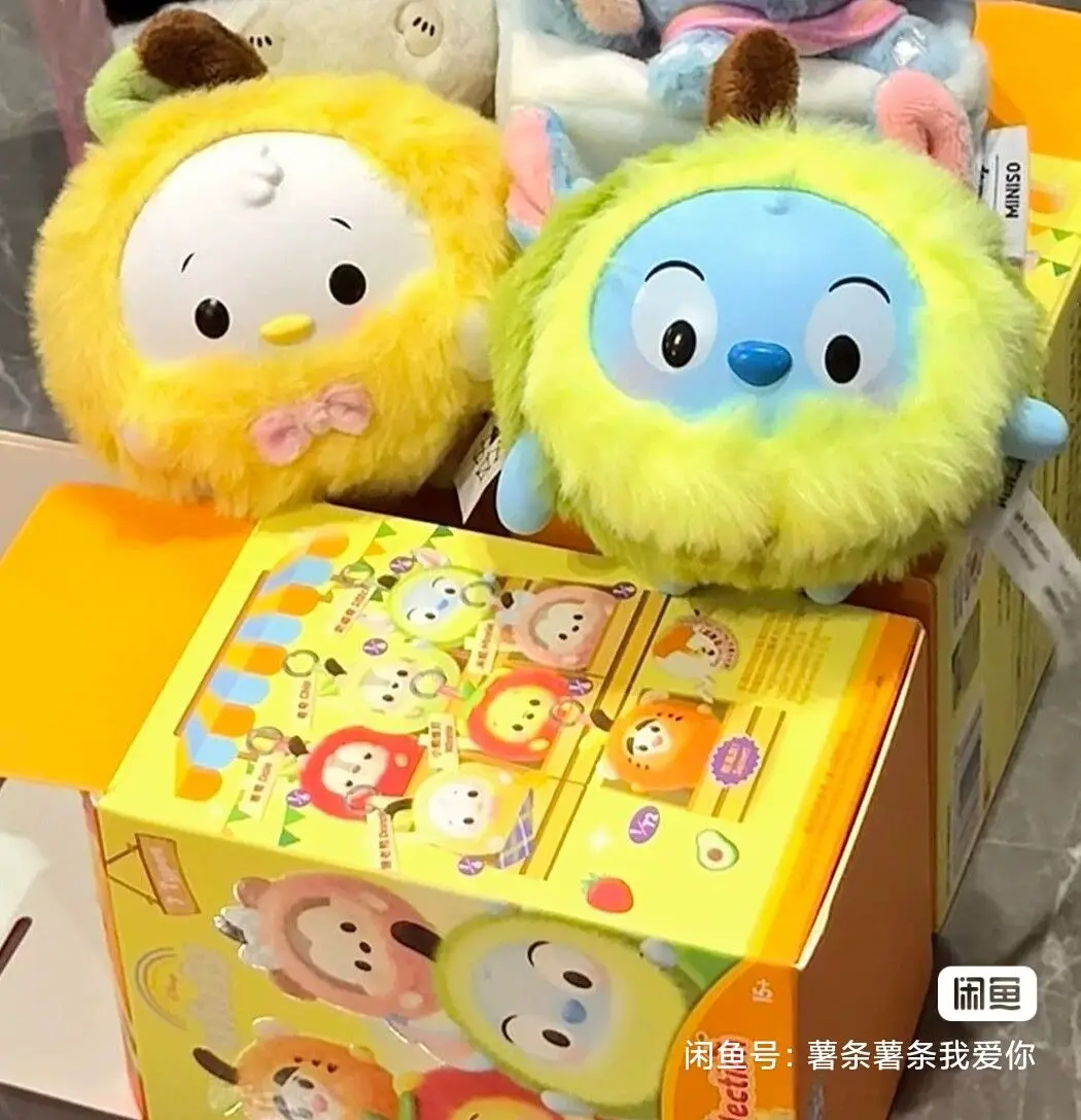 Miniso Disney Ufufy Fruit Collection Vinyl Plush Surprise Box Garage Kit Pendant Ornament Trendy Blind Box Toy for Girls