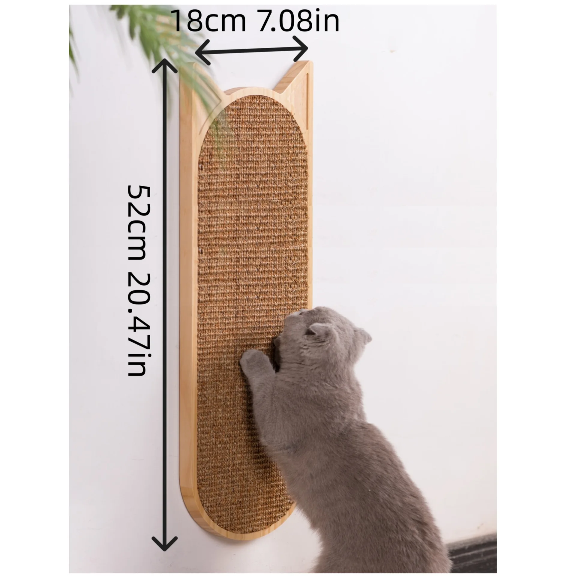 Imagem -02 - Sisal Mat Cat Scratching Board Parede Pendurada Resistente ao Desgaste Não Lascar Moagem Vertical Poste de Garra Móveis para Gatos Suprimentos para Gatos