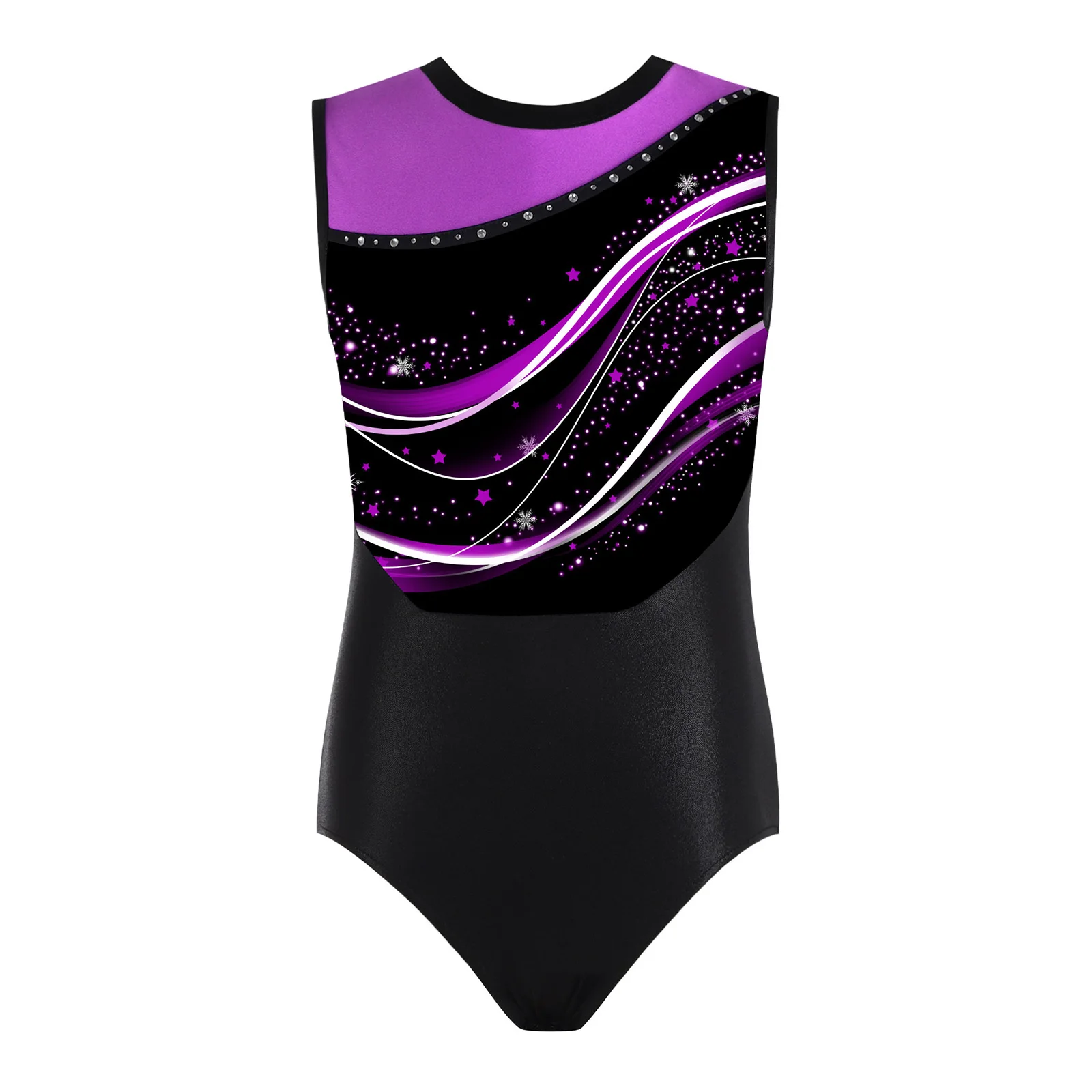 أطفال بنات الراين الجمباز الباليه جيرسي ملابس رقص الجمباز تانك ارتداءها الشكل الفني التزلج الرقص أداء زي