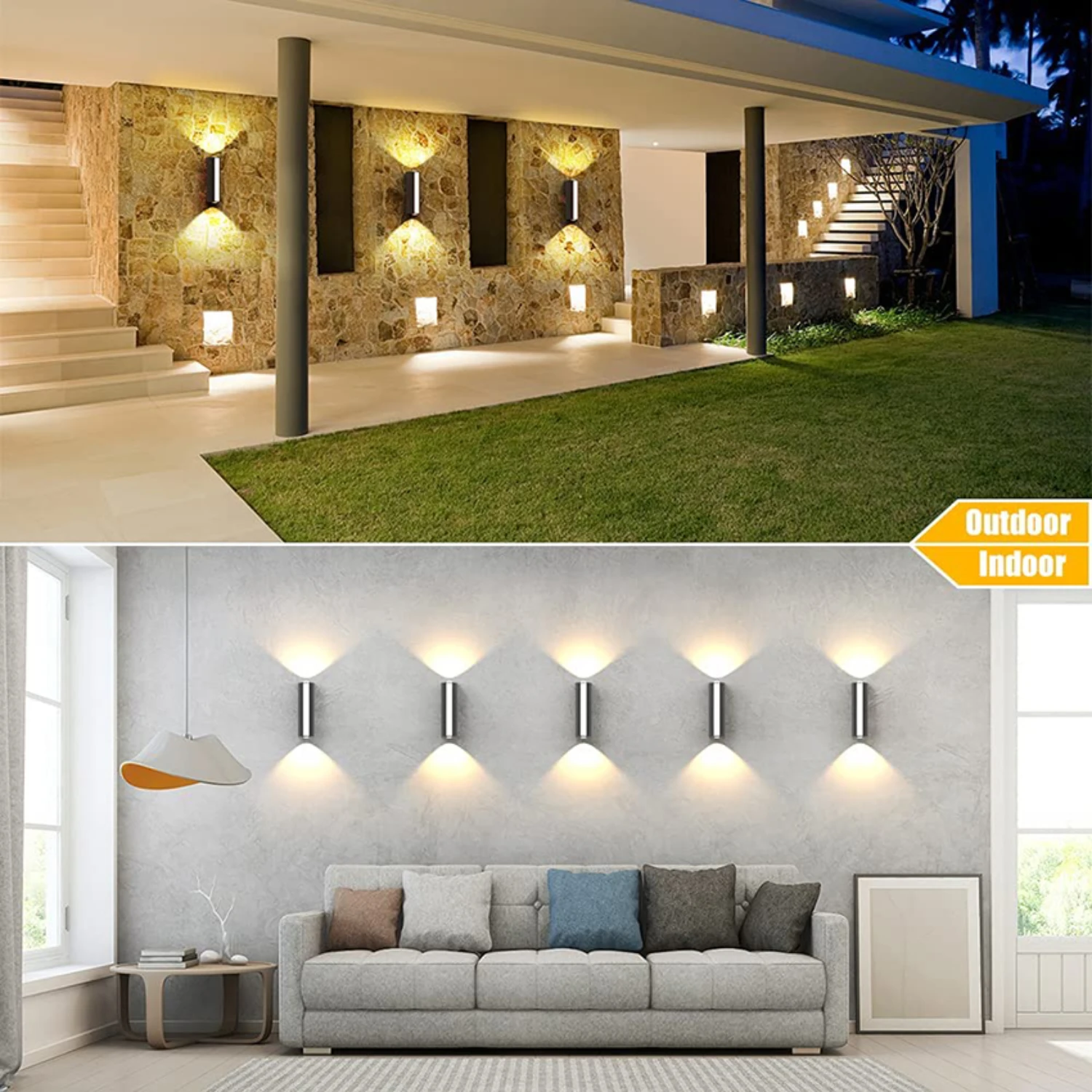 Waterproof 12W Outdoor Wall Lamp - Garden & Porch Lighting