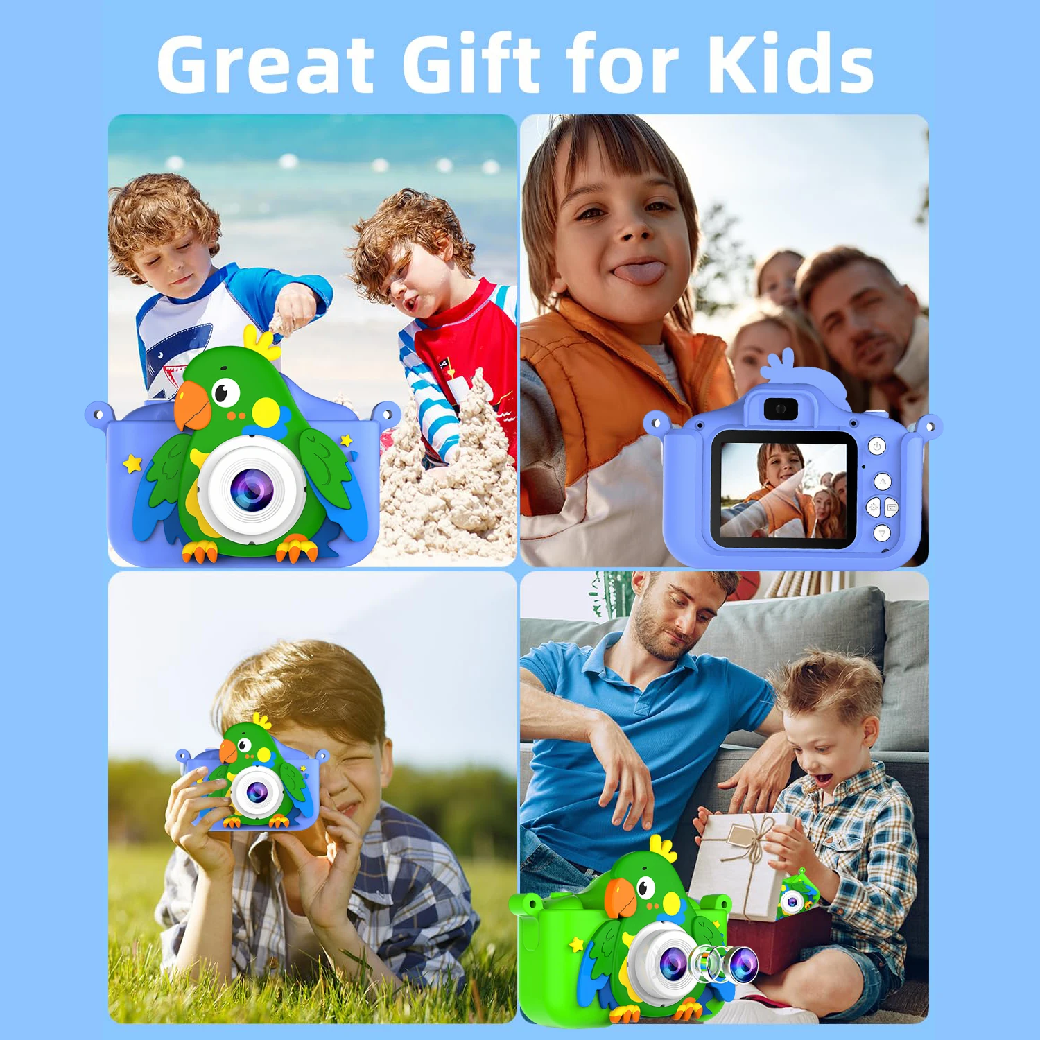 Kids' Camera, Dual Camera, 1080P HD, 48MP with Video Recording Perfect Birthday Gift for Kids Ideal Christmas, Halloween, or Bir