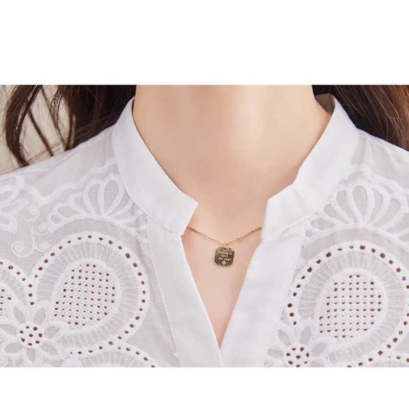 V-neck Embroidered Cotton Blouse Women Summer Flower Hollow White Shirt Casual Short Sleeve Vintage Tops Loose Slim Shirt 27227