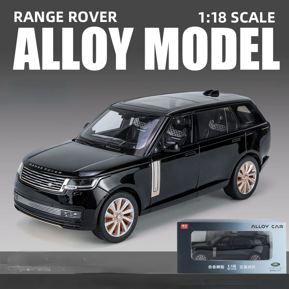 1:18 2022 LAND ROVER RANGE ROVER SV coche en miniatura de aleación sonido y luz tirar hacia atrás coche de juguete colección decoración regalo G5