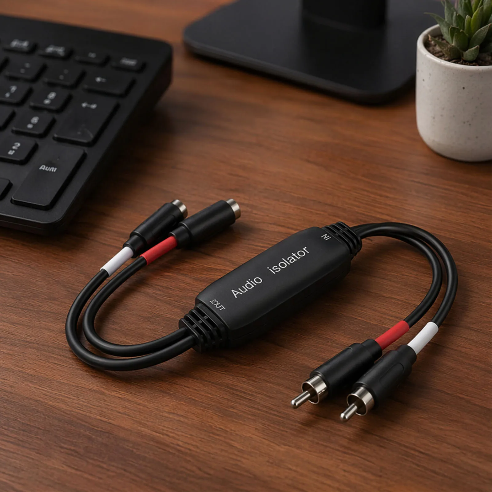2 Channel Audio Hum Eliminator RCA Connectors Ground Filter Noise Isolator for Home Cars Retro Games TVs VCRs Mixers Using