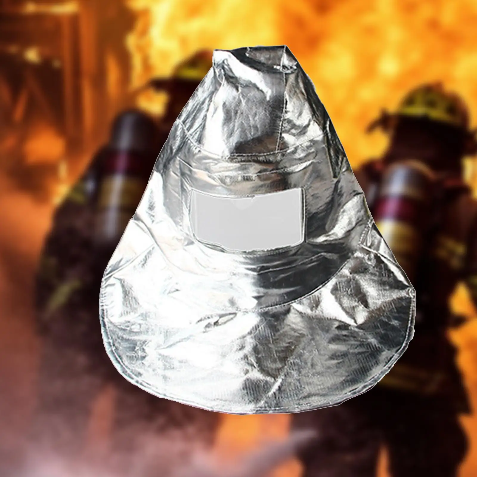 

Fire Resistant Helmet Fire Resistant Face Hood Portable, Large View, Aluminum Foil Heat Cover Face Shield Hood for Glass Oil
