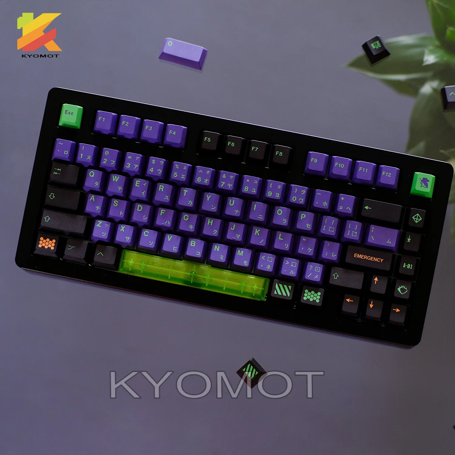 

KYOMOT EVA NO.1 Keycap Japanese Anime Mecha Keycap 152 Keys Cherry Profile PBT Keycap For Cherry MX Switch Mechanical Keyboard