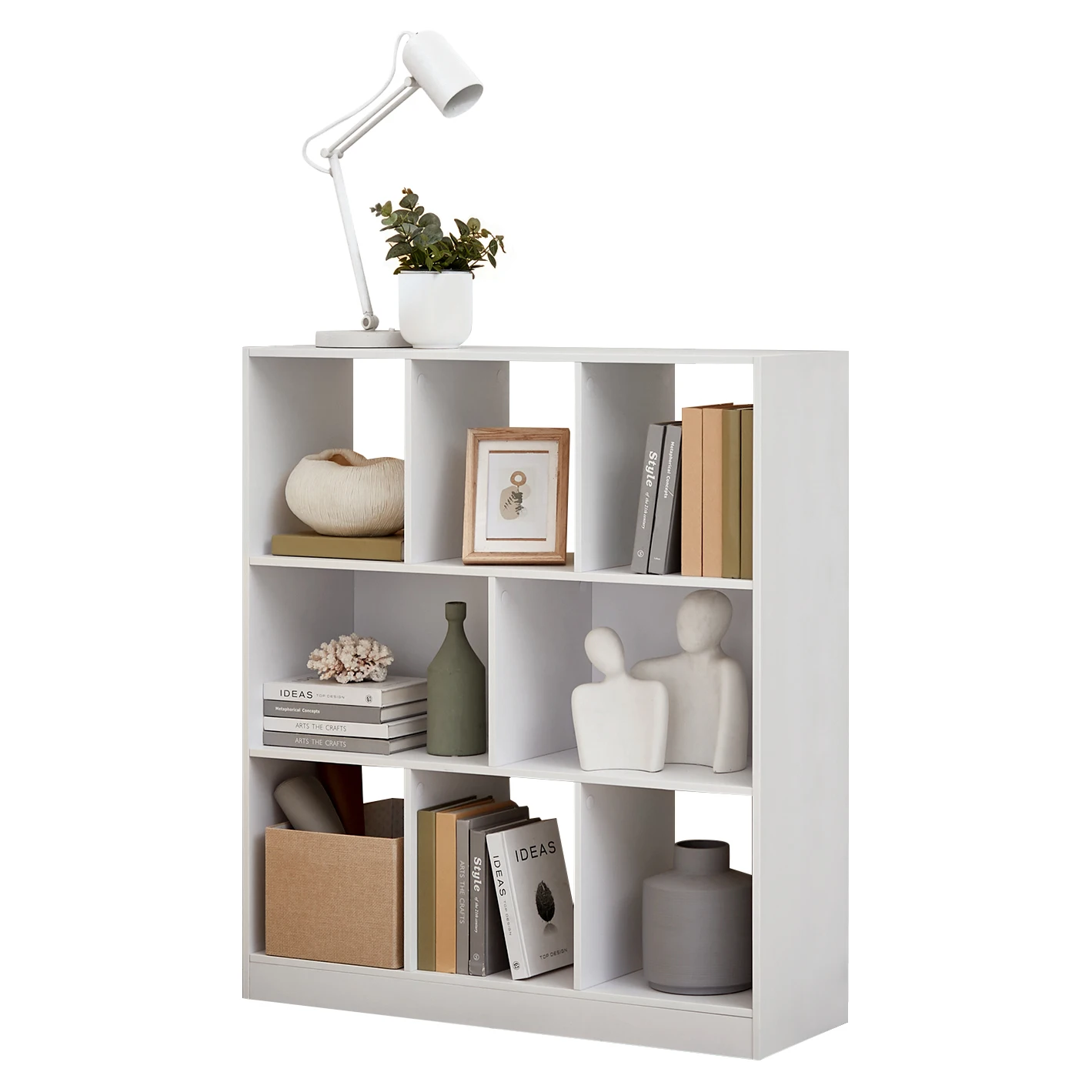 

VASAGLE Bookcase, Bookshelf, Freestanding Storage Unit, 8 Open Compartments, Used Horizontally, Vertically, Upside Down