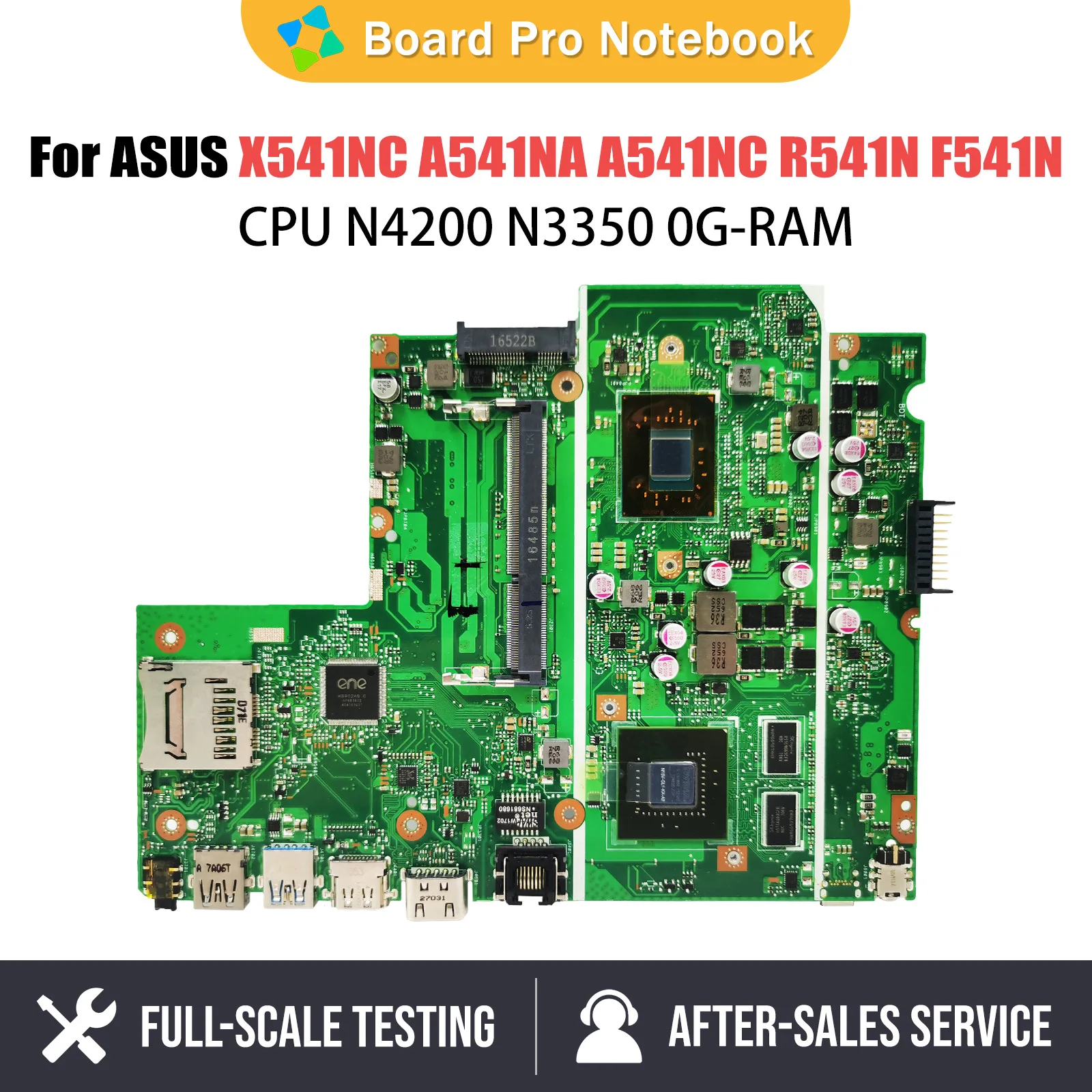 

Notebook Mainboard For ASUS X541N X541NC A541NA A541NC R541N F541N Laptop Motherboard N4200 N3350 GT810M 100% Test OK