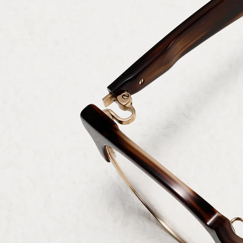 9999 Same Style M92 Japanese Designer Acetate Titanium Glasses Frame Men Women Vintage Trend Retro Round Eyeglasses Frames 999.9