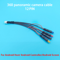 Car accessories 360 panoramic camera cable 12 Pin suitable for Android radio 12 pin socket SZ definition  wire