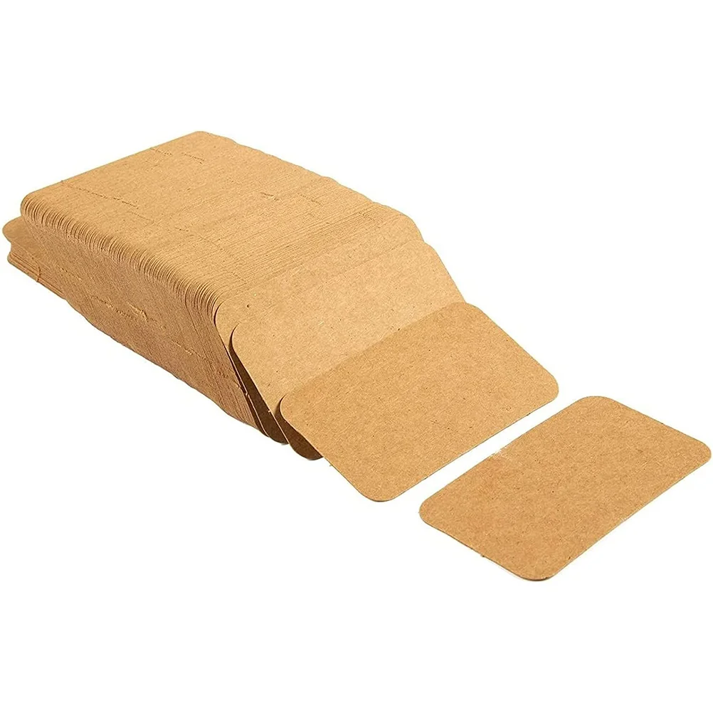 

300 Pcs Kraft Paper Cards Blank Index Cards for Students Travelers Office Use School Supplies Vocabulary Notes Memo Paper