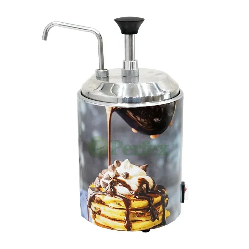 2025Nacho cheese dispenser warmer machine 2.3L hot chocolate sauce food dispenser with stainless steel pump warmer