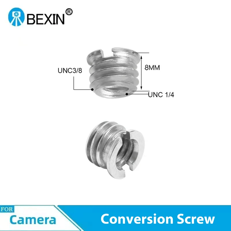 Camera Screw 1/4 to 3/8 Conversion Screw Nut Camera Quick Release Mount Adapter Screw for Camera Tripod Monopod Ball Heads