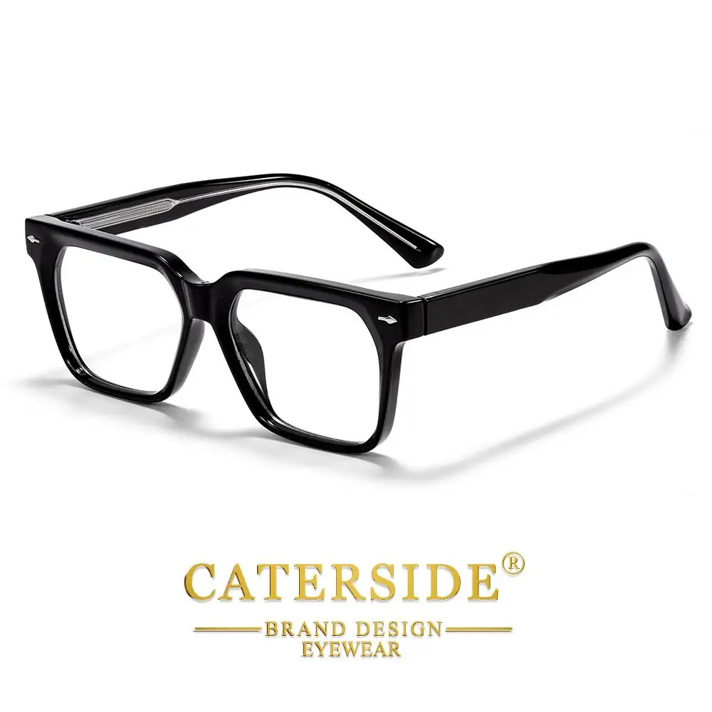 CATERSIDE Neue Modische Herrenbrille Tr90 Quadratischer Rahmen Anti-Blaulicht-Brille Damen Business- und Freizeit-Dekorationsbrille – Detail 27