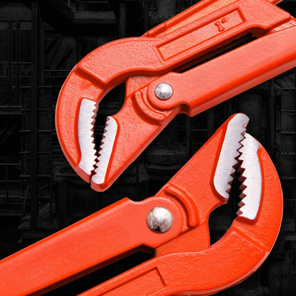 

45° Industrial Large Opening Throat Pliers Heavy Duty Plumbing Hand ToolsEagle Point Pliers 1/1.5Inch Quick Pipe Wrench