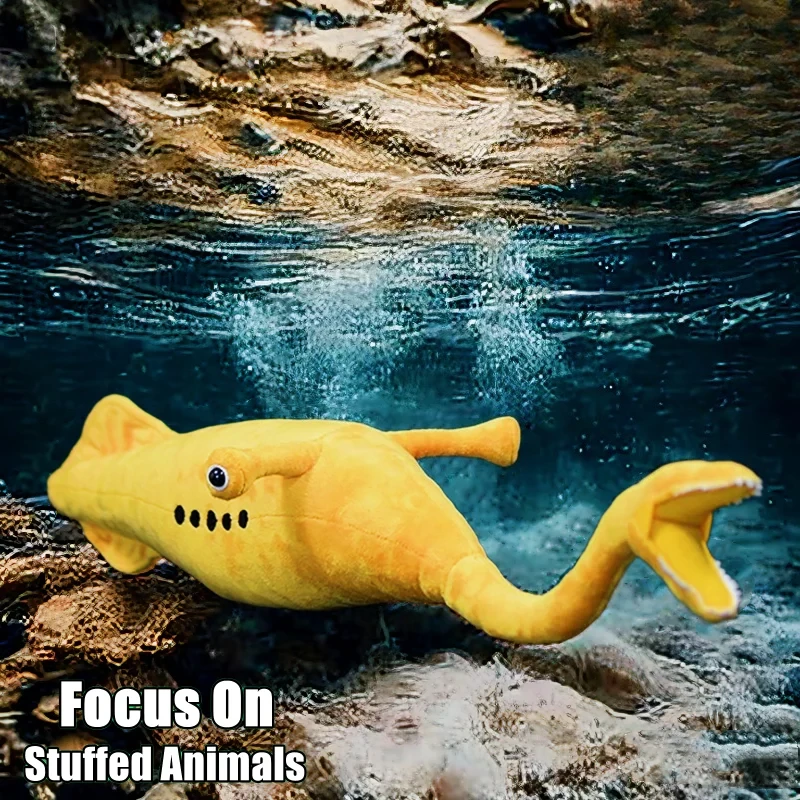 

Tully Monster Plush Toy, Lifelike Cambrian Tullimonstrum Stuffed Animal, Soft Prehistoric Creature Simulation Doll for Kids