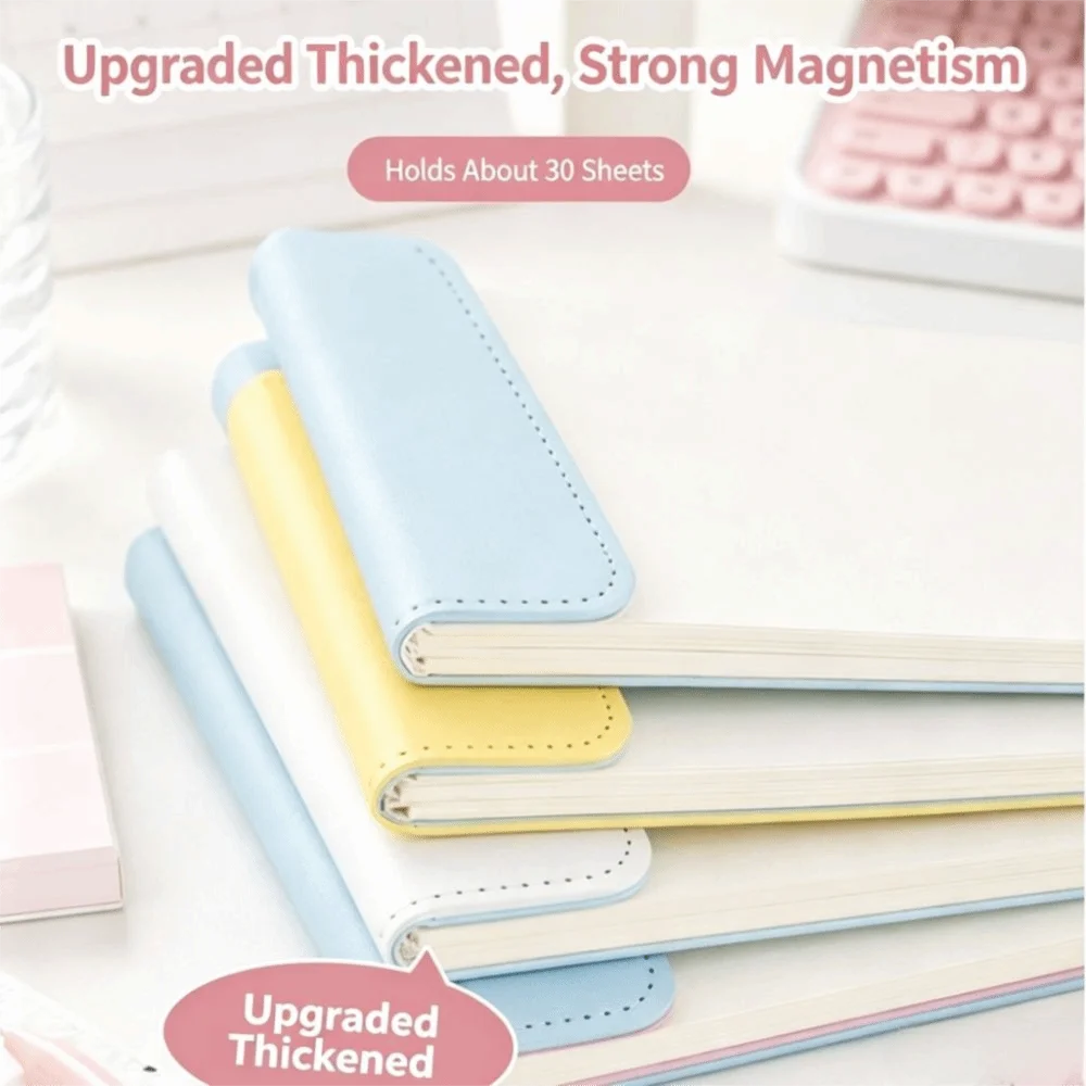 A4 size Leather Clipboard Contrast Color Widening Design Clipboard Folder Double Clip PU Leather Writing Pad Business Meeting