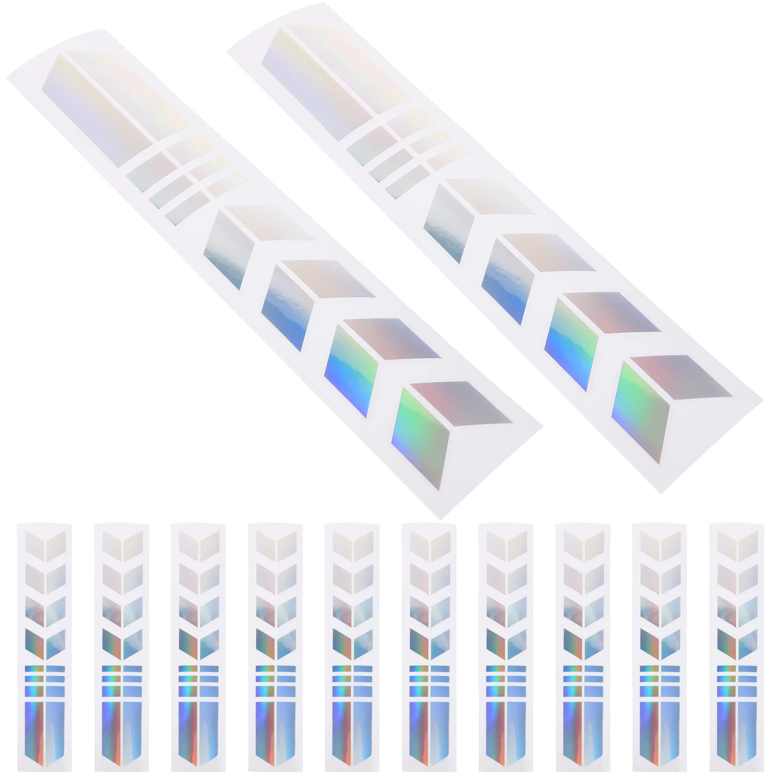 

20Pcs Motorcycle Reflective Stickers Self-Adhesive Waterproof Durable Night Safety Visibility Decals Stylish Holographic Tape
