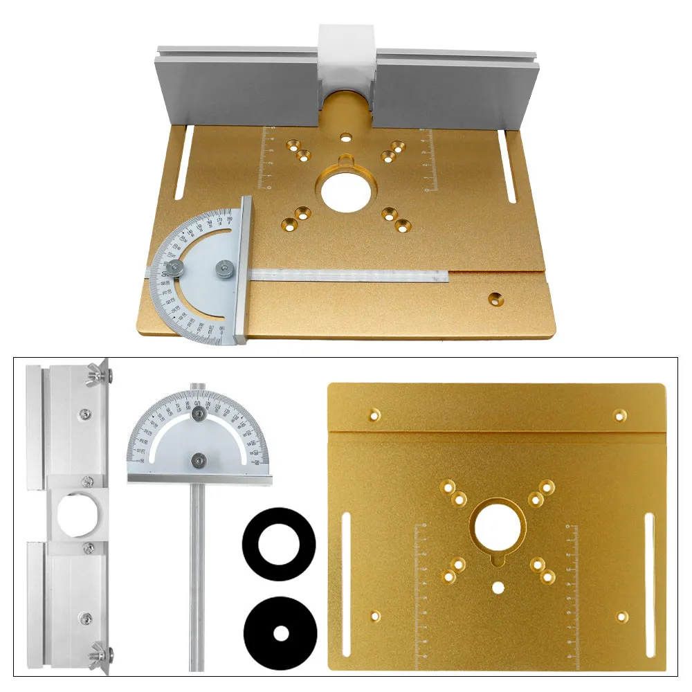 Woodworking Engraving Machine Chamfering Plate Bakelite Milling Table Aluminum Alloy Panel Relying Push Ruler Chamfering Plate