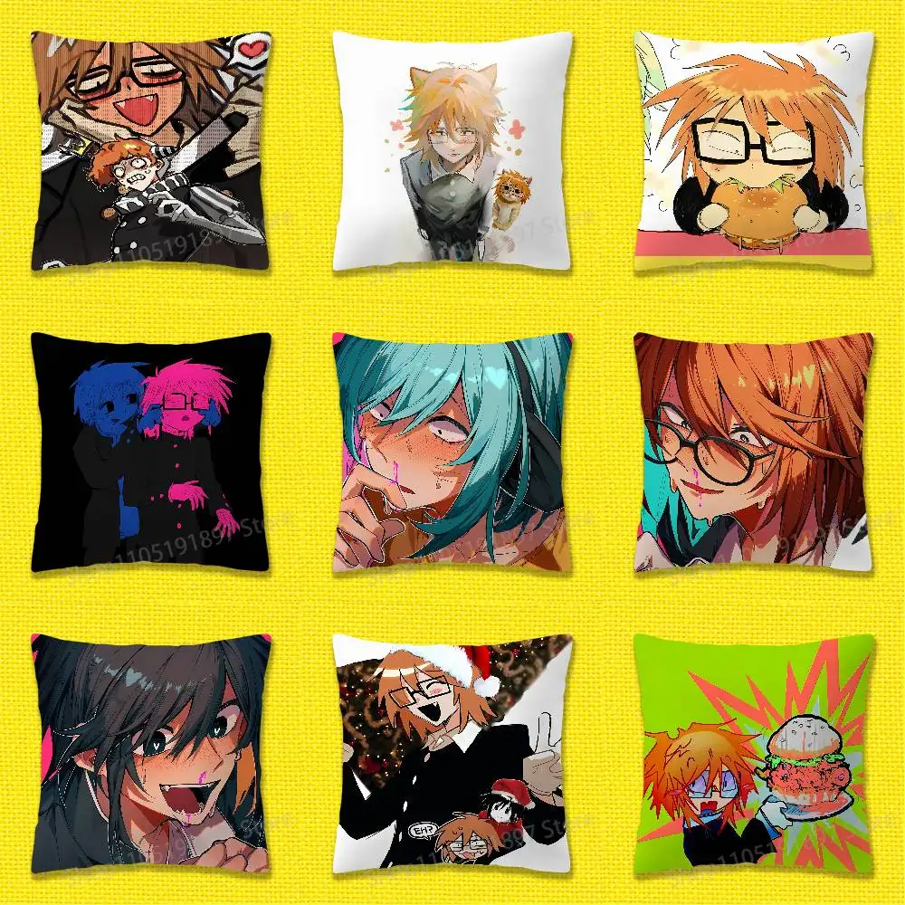 Randal Ivory Luther Satoru Nyon R-Ranfren Throw Pillow Case For 45*45cm 40cm 55cm 50cm 30cm Square Car Pillowcase Shell