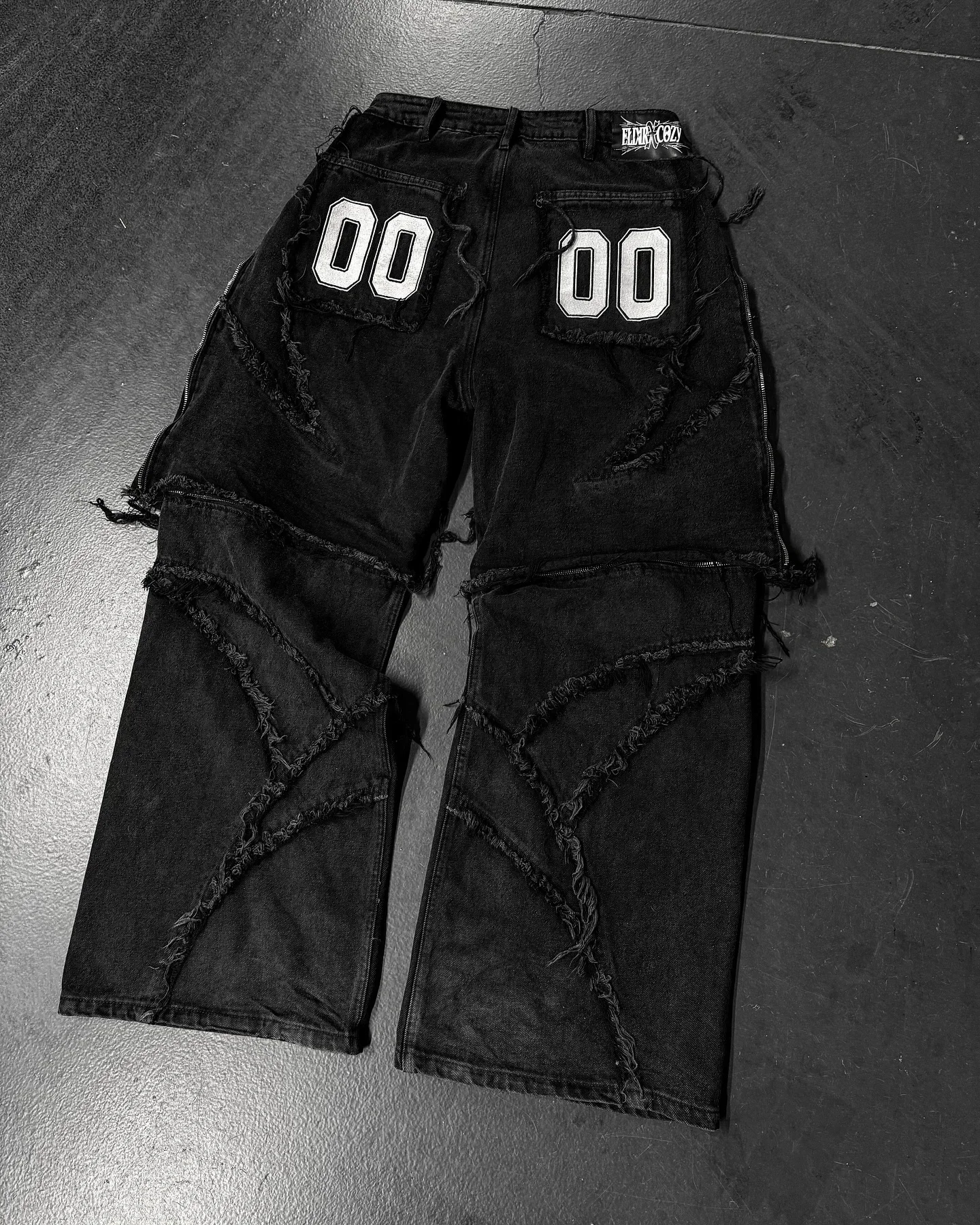 Elixir X Cozy Detachable Jeans Retro Punk Streetwear Ziipper