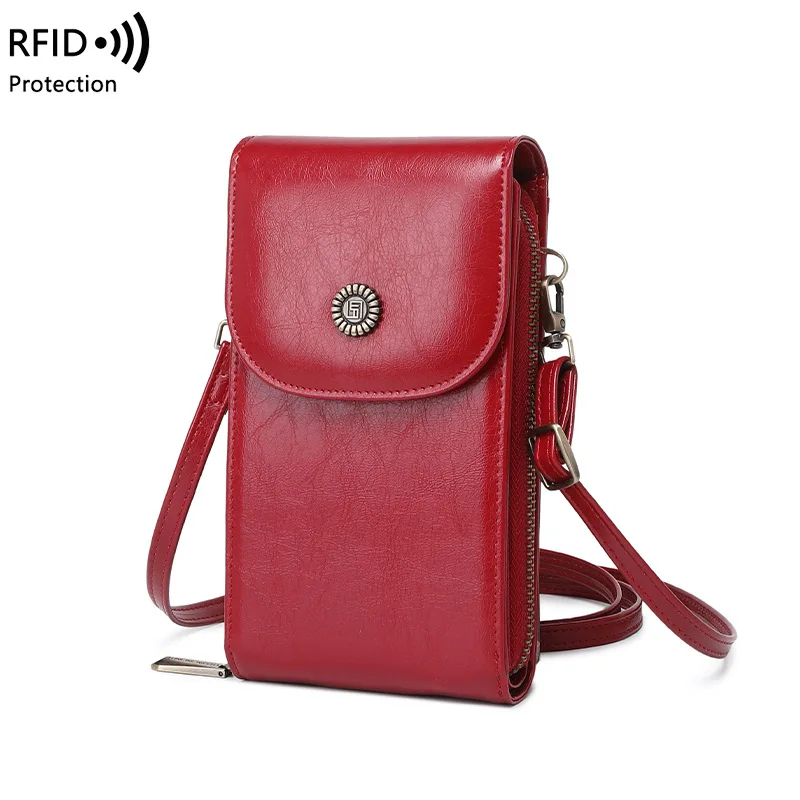 PU Leather Women Handbags 2023 Fashion Smartphone Cell Phone Ladies Small Bag Messenger Crossbody Bag Card Purse Pocket Zipper