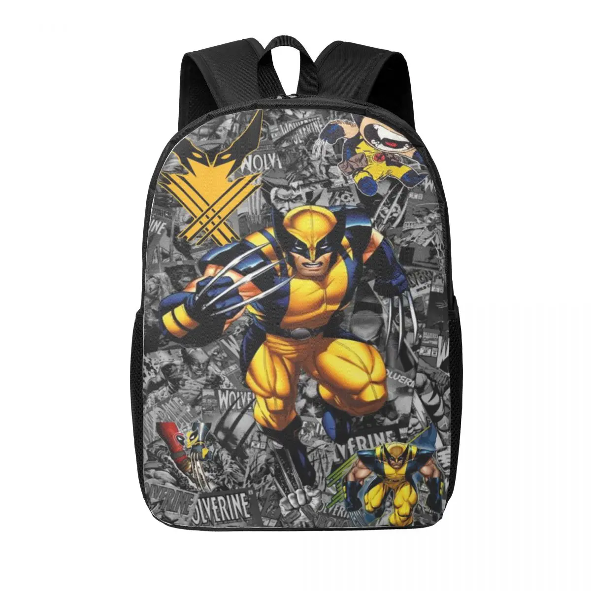 Custom 3D Printing Wolverine Cartoon Backpack for Girls Boys School College Travel Bags Men Women Bookbag Fits 15 Inch Laptop