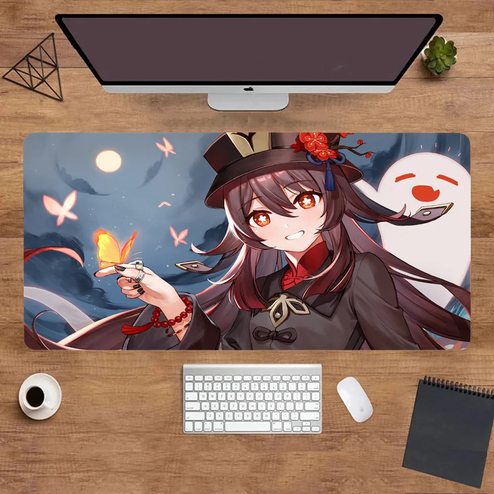 

Genshin Impact Hu Tao XXL Mousepad PC Rubber Mice Mat Anime Table Mat HD Best Sellers Game Mousepad Desktop Decorative Mousepad