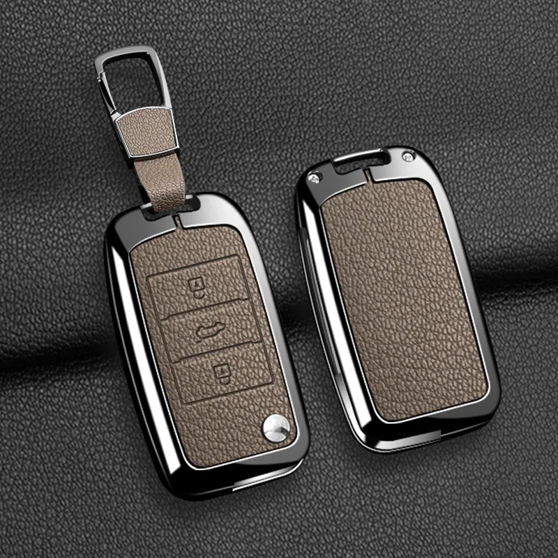 Suitable Leather Car Key Case Cover For MG 4 2023 Mg4 Ev MG HS GT ZS EV ZX MG5 MG6 for Roewe RX3 RX5 RX8 ERX5 I6 I5 Keychain 3