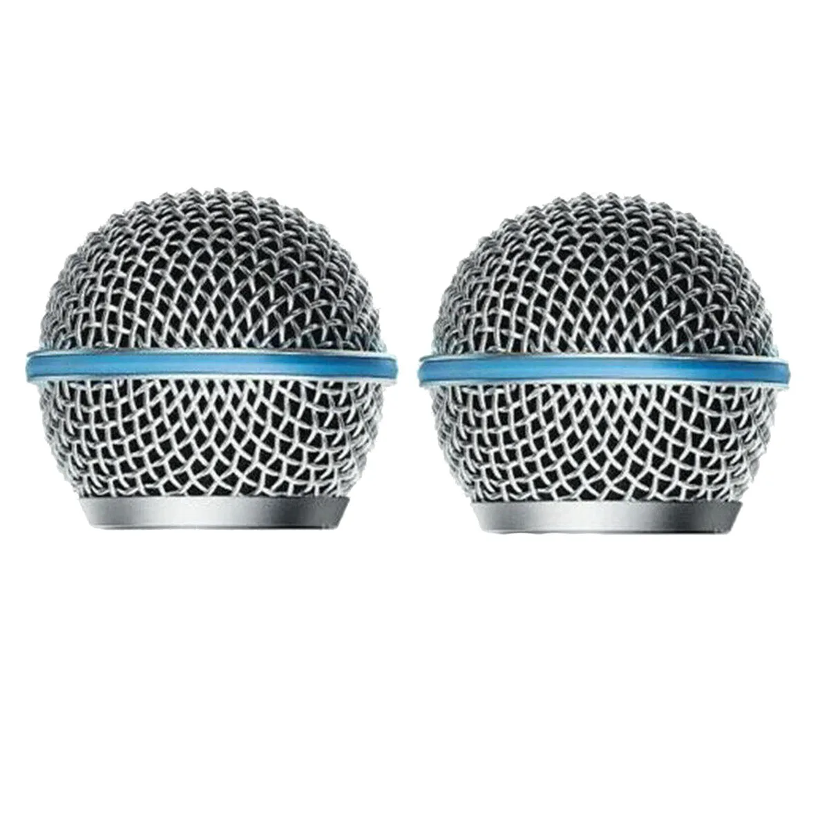 Microfone Grill Mic Grille Substituição, Mic Ball Head Mesh para Shure Beta58A SM58 PX24 Slx24, 2Pcs