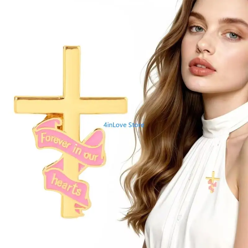 T4MD Beautiful Ribbon Pins Metal Brooches Fun Jewelry Unique Badges Alloy Texture Suitable for Daily Party and Everyday Use