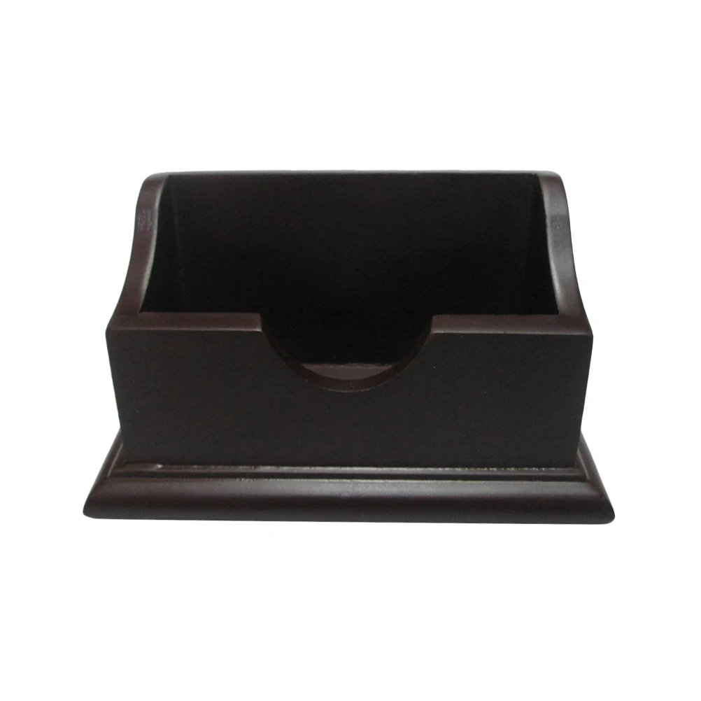 Tarjetero de madera para tarjetas de visita, caja compacta para notas, tarjetas, fotos, almacenamiento, organizador de escritorio, papelería, caja superior de mesa