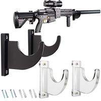 Wall-mounted Gun Display Stand Rifle Airsoft M4 M16 AK47 AR Shotguns Storage Rack Acrylic Hanger Hook for Weapons Support Holder