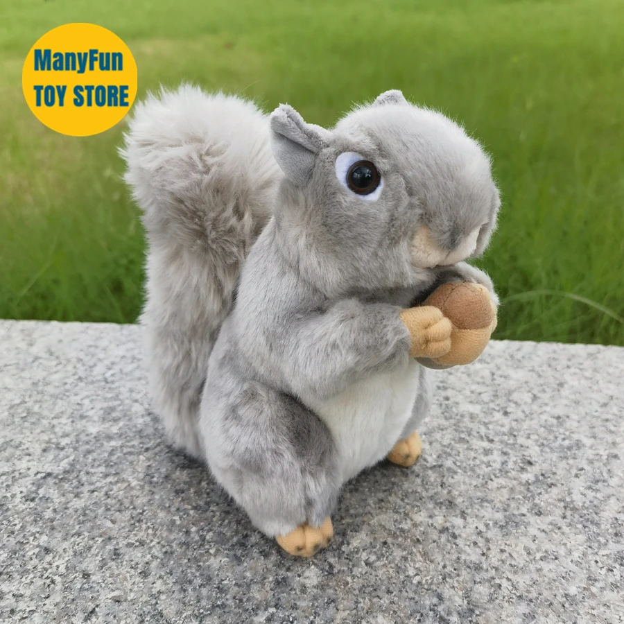 Squirrel High Fidelity Anime Cute Chipmunk Plushie Tamias Plush Toys Lifelike Animals Simulation Stuffed Doll Toy Gifts For Kids