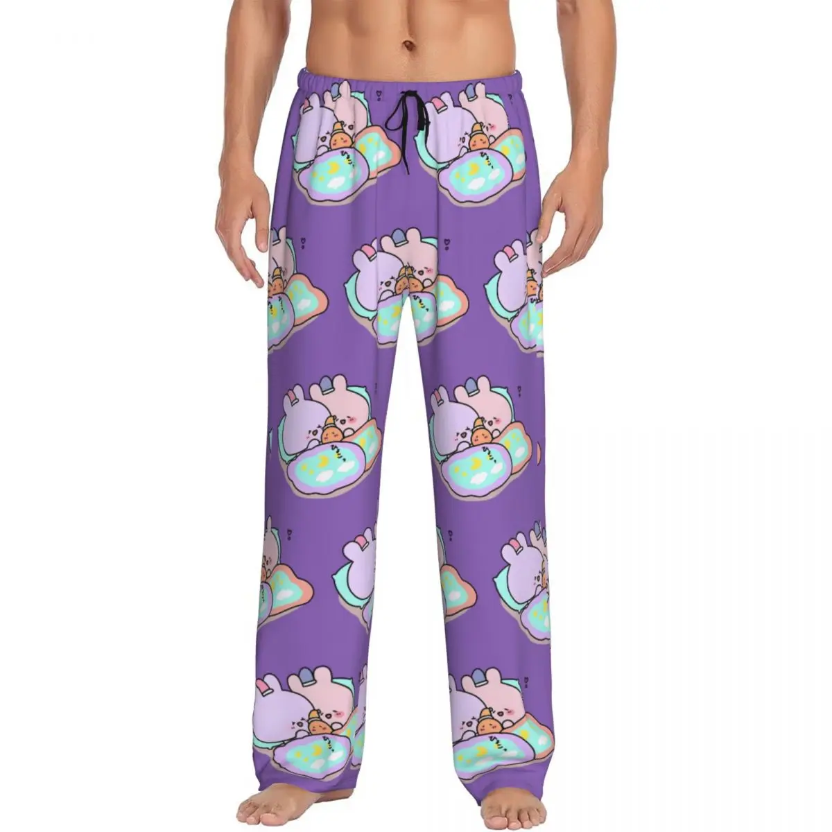 

Custom Men's Asamimichan Pajama Pants Printed Asamimi and Anemimi Sleep Sleepwear Bottoms with Pockets