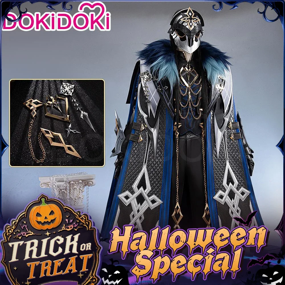 【Partial Ready for Ship】Captain Capitano Cosplay Costume Genshin Impact【S-4XL】DokiDoki Fatui Harbinger Halloween Cloak Plus Size