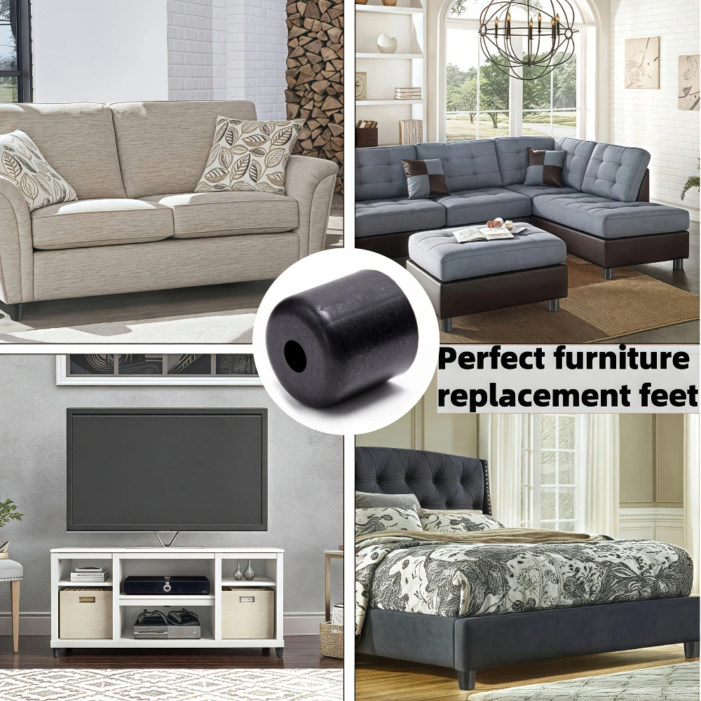 4PCS 5cmx5cm Cylindrical Plastic Sofa Legs Wear-resistant and Easy To Install Sofa Furniture Support Legs