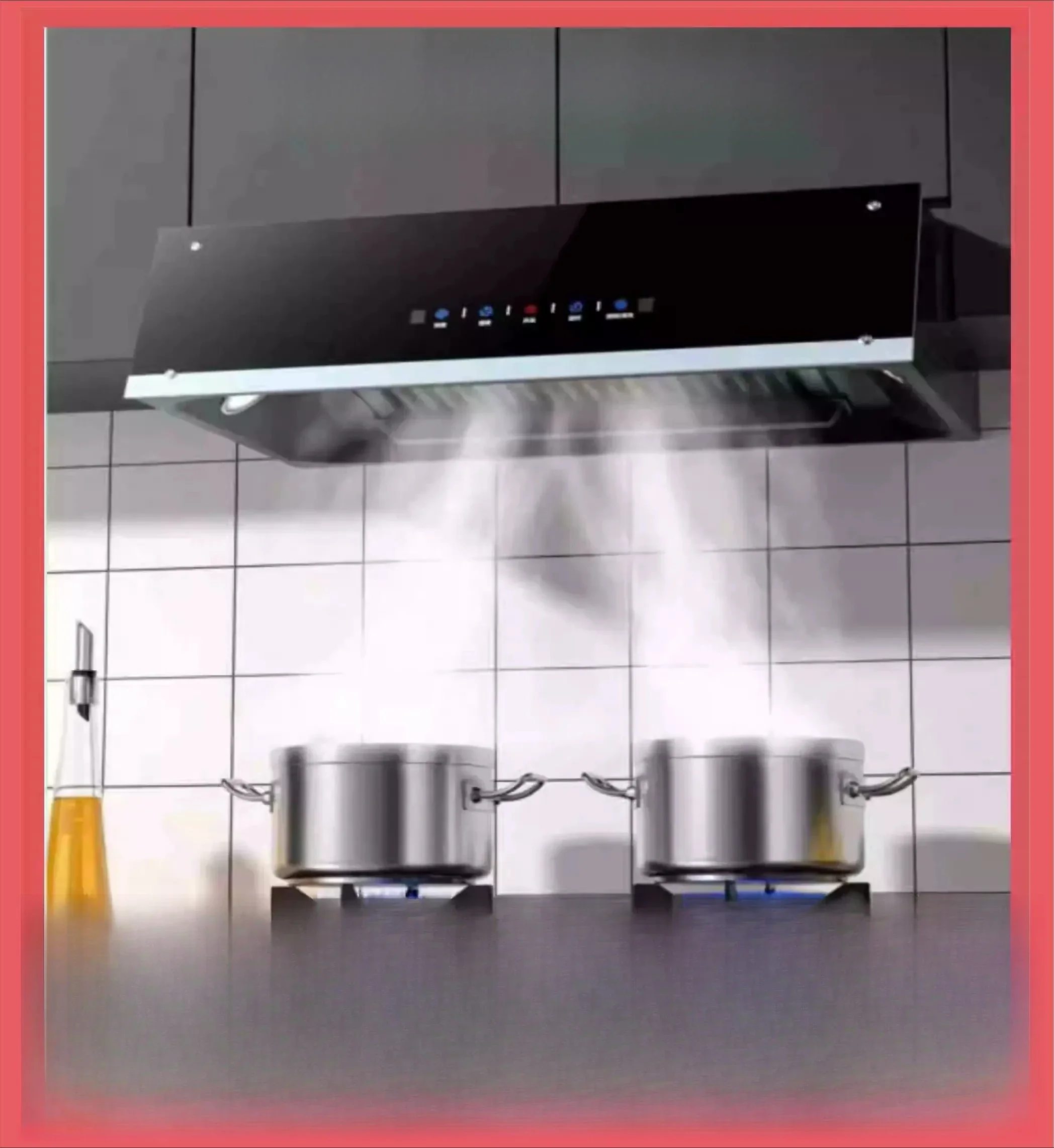 220V Zhuochen Range Hood Small Kitchen Wall Mounted Exhaust Fan Oil Smoke Extractor I