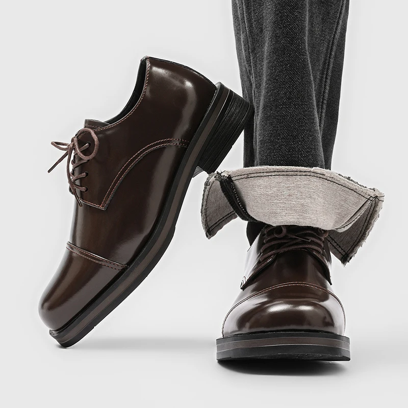 

Мужские кожаные туфли дерби, модные, минималистичные, роскошные, в британском стиле, для вечеринок или офиса, уличные, на все сезоны