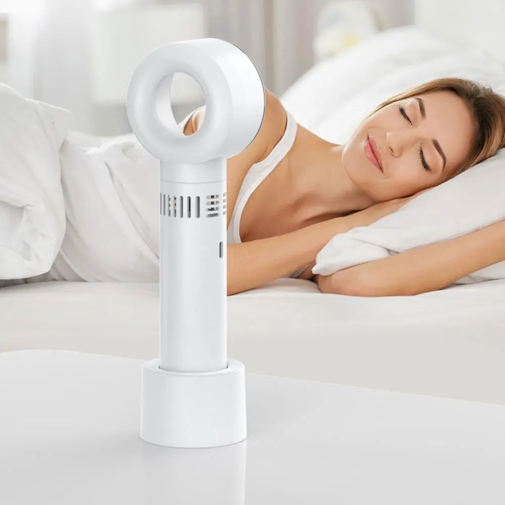 Bladeless Handheld Fan With Digital Display Digital Display Personal-Cooling Device For Adult Kids